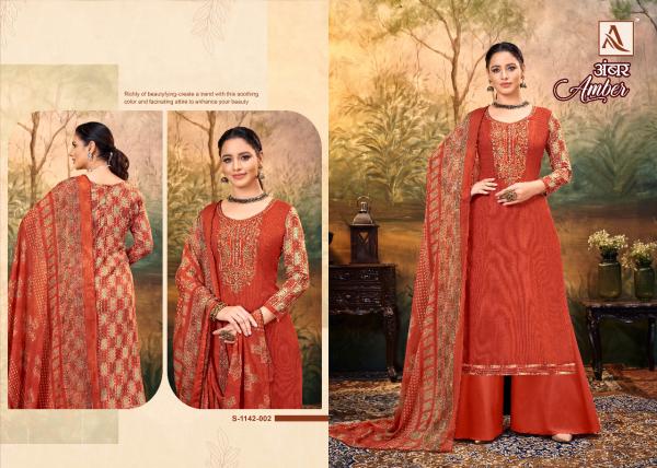 Alok Amber 9 Fancy Rayon Embroidery Designer Dress Material